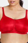 Zivame True Curv Padded Non Wired Full Coverage Minimiser Bra - Persian Red — thumbnail 4